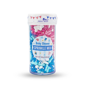 Baby Shower 2 Cell Jar Sprinkle Mix Edible Cake Decoration Candy 