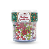 Christmas 4 Cell Jar-Jingle Pop Sprinkle Mix Edible Cake Decoration Candy 