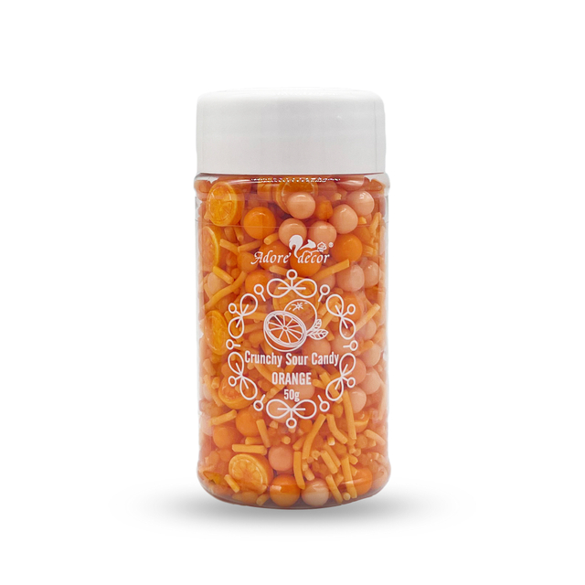 Crunchy Sour Candy Orange Flavour Sprinkle Edible Cake Decoration Candy