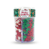 Christmas 4 Cell Jar-Yuletide Cheer Sprinkle Mix Edible Cake Decoration Candy 