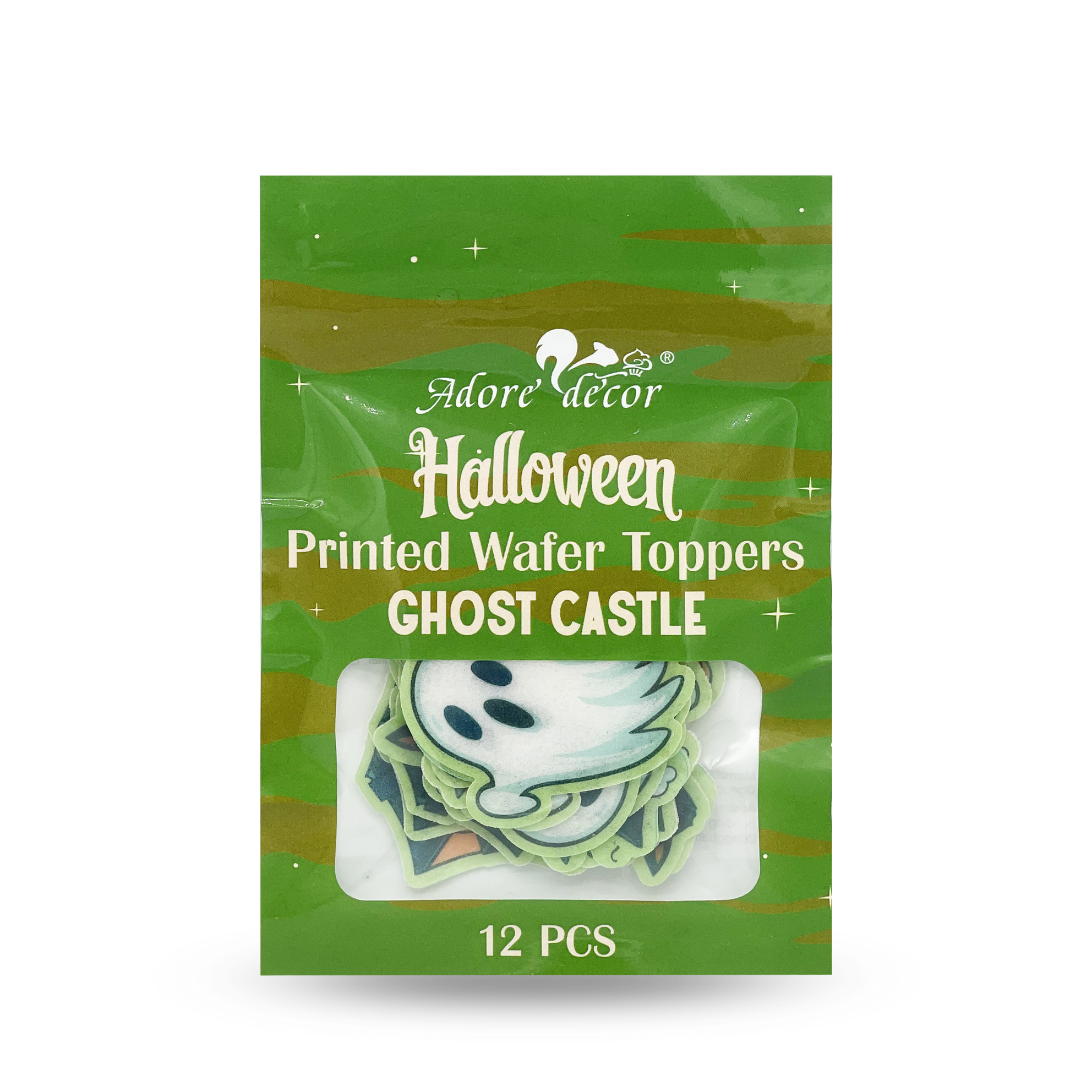 thumbnail image 2 of 12 Precut Edible Halloween Ghost Wafer/Rice Paper Cake Cupcake Toppers – Made In UK 2 of 6