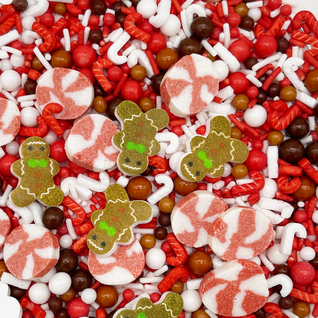 Christmas Gingerbread Joy Sprinkles Sprinkles Cake Decoration Candy 