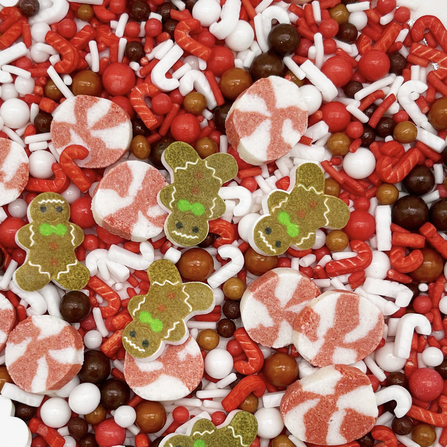 Christmas Gingerbread Joy Sprinkles Cake Decoration Candy 