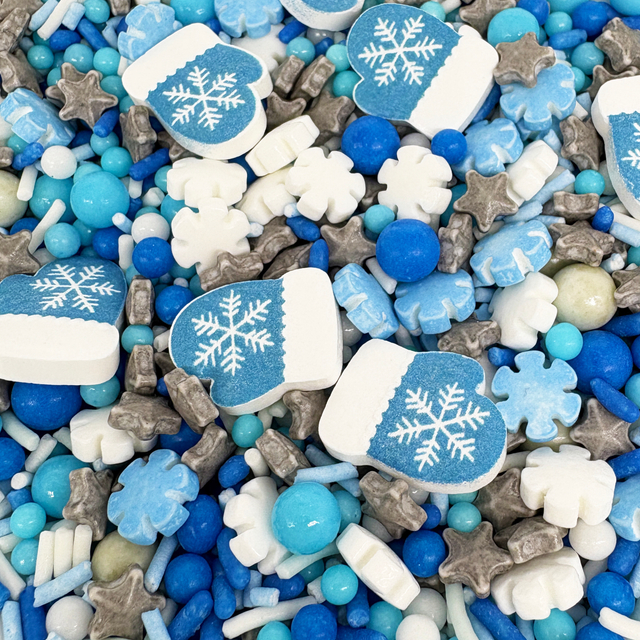 Christmas Frosted Winter Sprinkles Cake Decoration Candy 