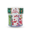 Christmas 6 Cell Jar-Merry Whimsy Sprinkle Mix Edible Cake Decoration Candy 