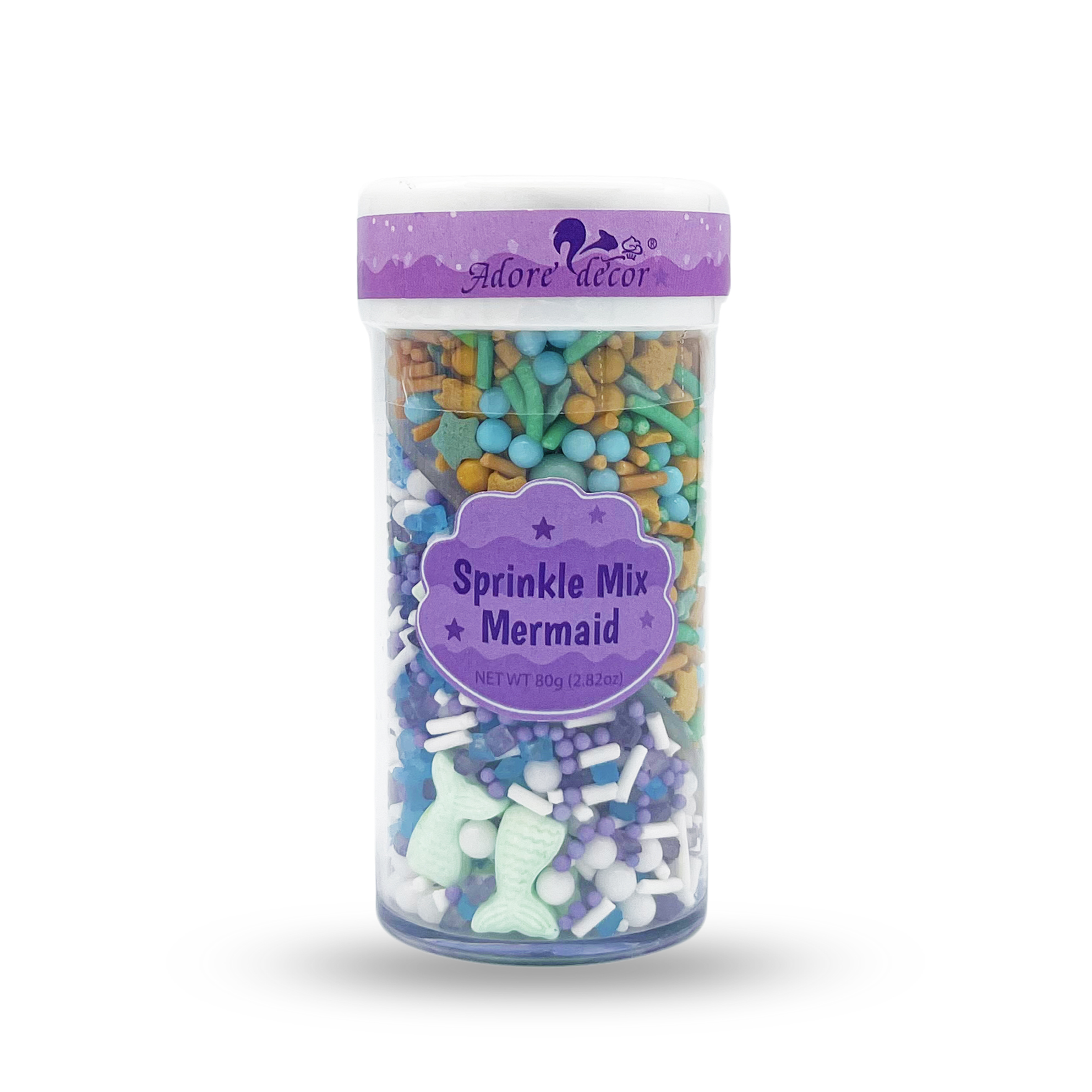 Mermaid 2 Cell Jar Sprinkle Mix Edible Cake Decoration Candy 