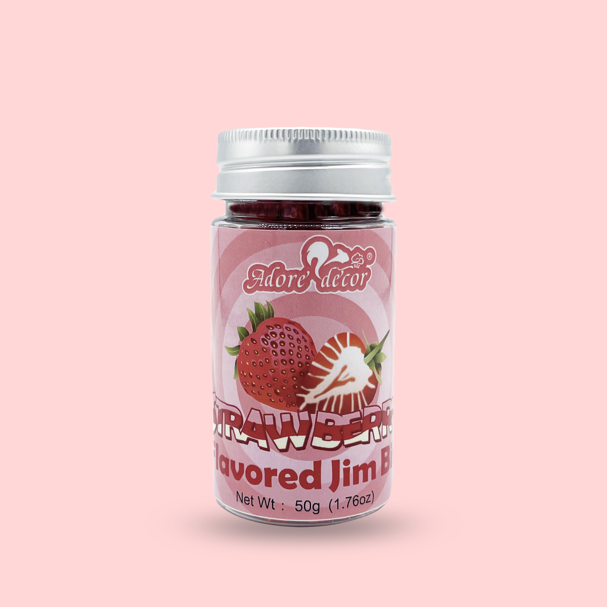 Strawberries Flavored Jimmies Sprinkle Edible Cake Decoration Candy