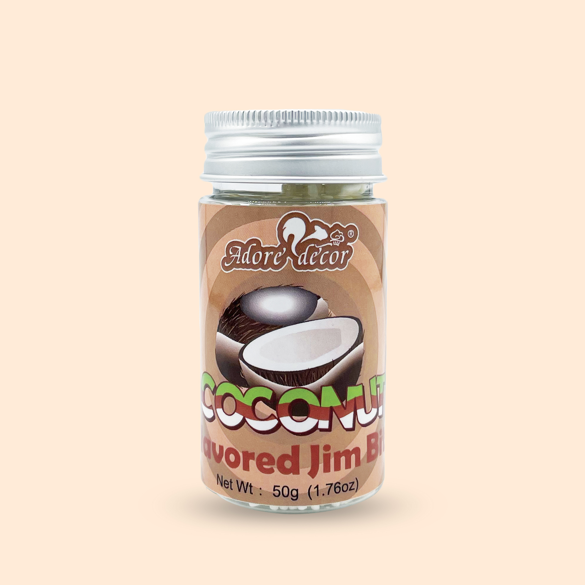 Coconut Flavored Jimmies Sprinkle Edible Cake Decoration Candy