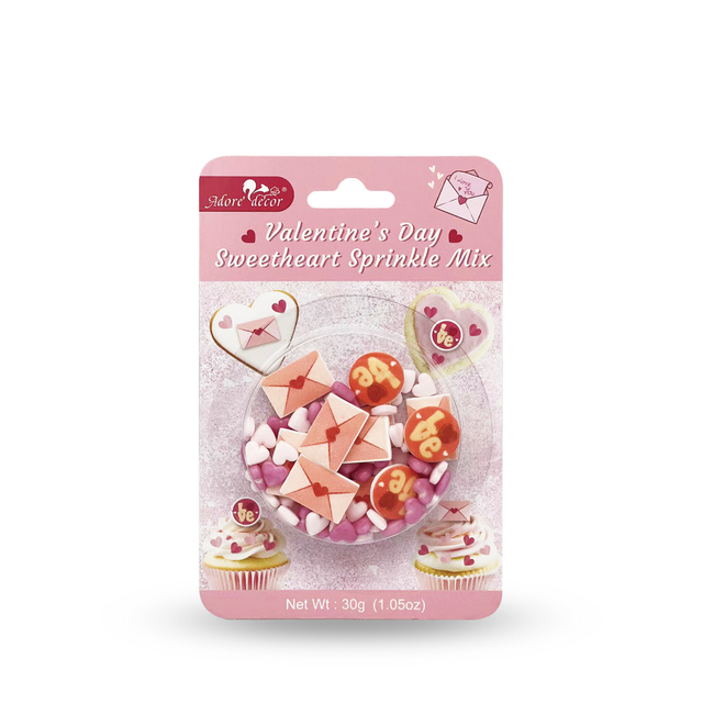  Valentine's Day Sweetheart Sprinkle Mix Printed Press Candy Decoration 