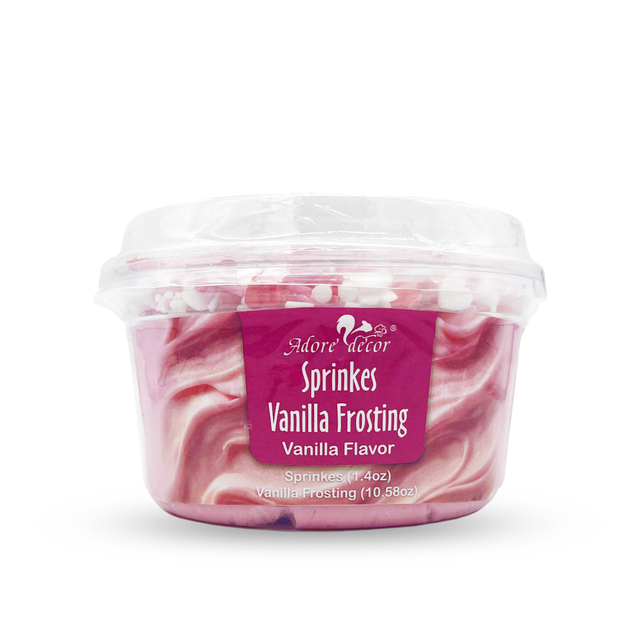 Valentine’s Day Adore Decor Sprinkes Vanila Frosting Vanilla Flavor Cake Decoration 