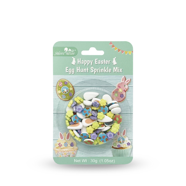 Easter Egg Hunt Sprinkle Mix Printed Press Candy Decoration 