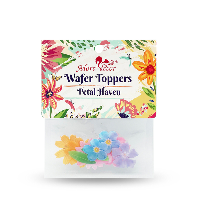 Petal Haven Wafer Toppers Edible Sprinkles Cake Decoration