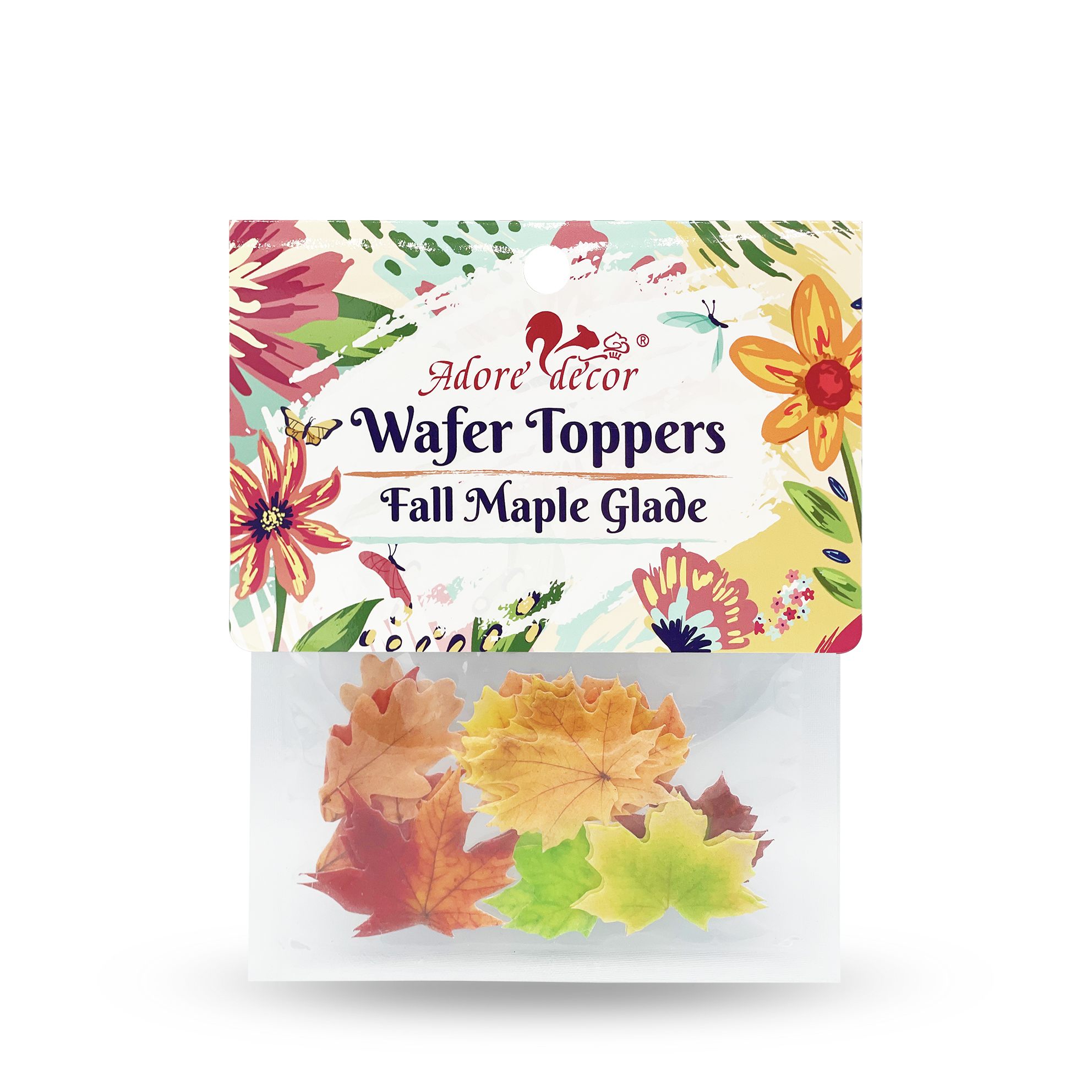 Fall Maple Glade Wafer Toppers Edible Sprinkles Cake Decoration